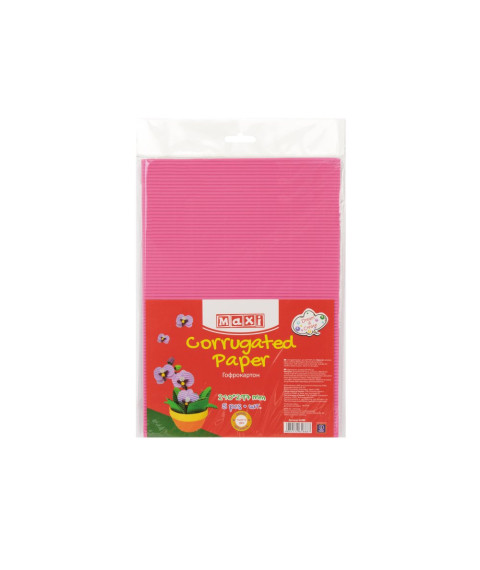 Carton gofrat 160gr/m2 A4, 5 buc, Roz